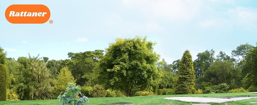 Rattaner 7-Piece Outdoor Furniture Sets Patio Furniture Set with 45-inch Fire Pit Patio Couch Outdoor Chairs 60000 BTU Propane Fire Pit Table with Non-Slip Cushions Waterproof Covers, Light Grey