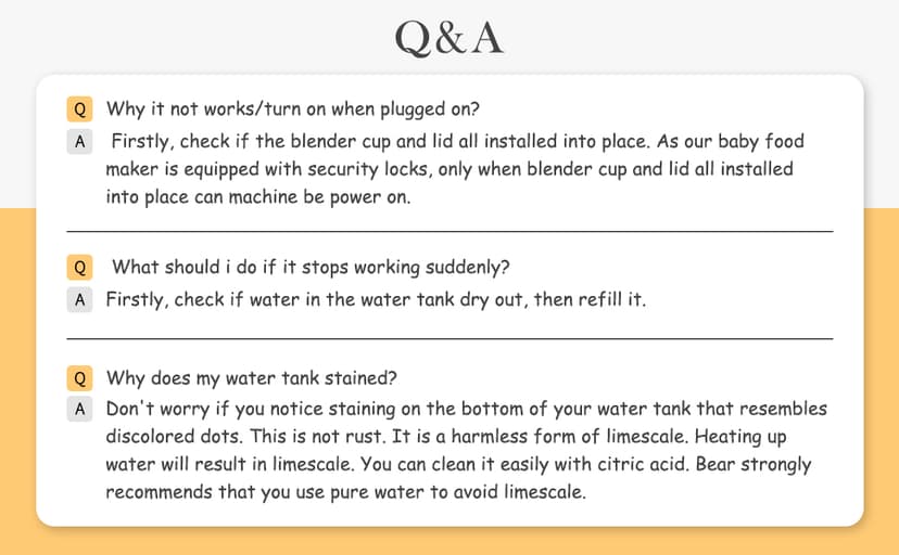 BEAR 2024 Baby Food Maker | One Step Baby Food Processor Steamer Puree Blender | Auto Cooking & Grinding | Baby Food Puree Maker with Self Cleans | Touch Screen Control, White