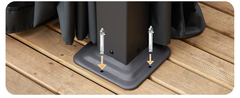 MELLCOM Louvered Pergola 12x24, Aluminum With Adjustable Roof, Outdoor With Waterproof Curtains and Nets, Dark Grey