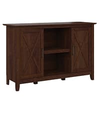 Bush Home End Table with Drawer, Nightstand with Storage, Living Room and Bedroom Furniture, Key West Collection, Washed Gray