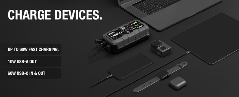 NOCO Boost X GBX45: 1250A UltraSafe Jump Starter – 12V Lithium Battery Booster Pack, Portable Jump Box, Power Bank & Jumper Cables - for 6.5L Gas and 4.0L Diesel Engines