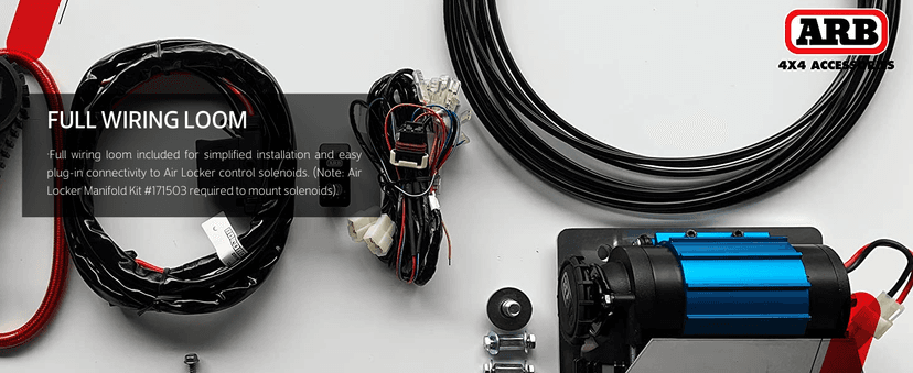 ARB CKMTA12 '12V' On-Board Twin High Performance Air Compressor, Ideal for Air Lockers Locking Differentials, Tire Inflator, Air Horn, Air Tools and Pneumatic Tools.