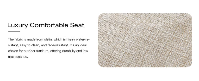 Joyside Outdoor Patio Couch Wicker Sofa - 3 Seater Rattan Sofa for Outside Patio Garden with Deep Seating and Olefin Cushions(Mixed Grey/Beige)