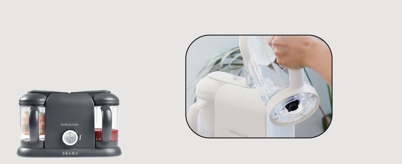 BEABA Babycook Duo 4 in 1 Baby Food Maker, Baby Food Processor, Baby Food Blender Baby Food Steamer, Make Fresh Healthy Baby Food at Home, 9.1 Cup Capacity, Makes 54 Servings in 20 Mins, Oat