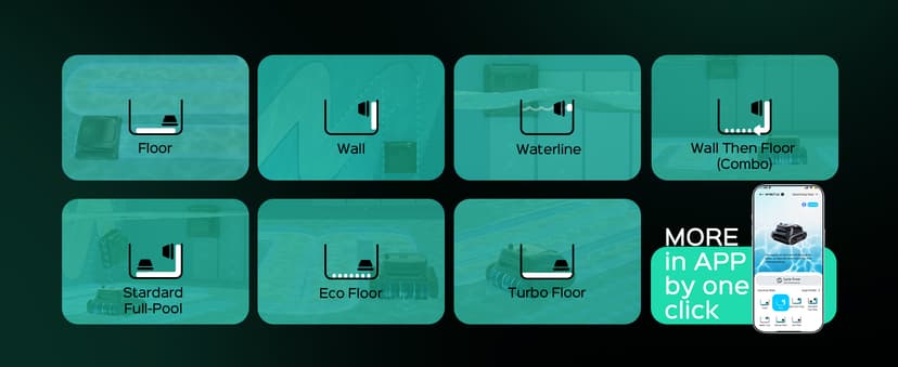 WYBOT S2 Cordless Robotic Pool Cleaner, Smart Navigation Inground Pool Vacuum Lasts 180 Mins, Wall Climbing & Waterline Cleaning for Pools up to 3229 Sq.ft, Switch/App Mode, Dual Filtration