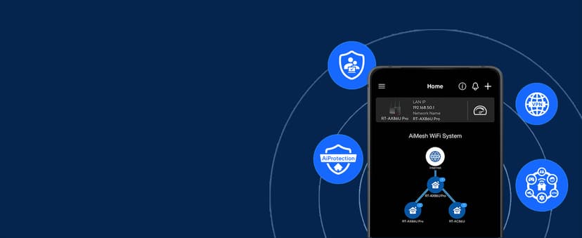 ASUS RT-AX86U Pro (AX5700) Dual Band WiFi 6 Extendable Gaming Router, 2.5G Port, Gaming Port, Mobile Game Mode, Port Forwarding, Subscription-free Network Security, VPN, AiMesh Compatible