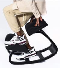 Sleekform Ergonomic Kneeling Chair - Adjustable Seat Angle and Height - Ergonomic Posture Kneeling Stool Chairs for Office and Home - Thick Comfortable Cushions, Wheels