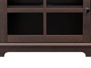 HIFYOBRO 24''Tall End Table with Charging Station, Adjustable Shelf, Storage Side Table,21" Large Nightstand for Living Room, Bedroom,Espresso