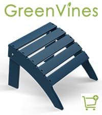 GREENVINES Folding-Adirondack-Chairs-Set-of-2 | HDPE Plastic | Fire Pit Chair | All Weather | Cup Holder | Blue | for Deck Backyard Patio Outdoor Garden