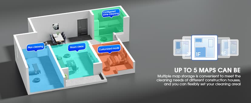 Robot Vacuum and Mop, Mapping Robotic Vacuums Cleaner with LiDAR Navigation Smart & Strong Suction, WiFi/App/Alexa/Voice Control, Obstacle Avoidance, for Home, Wood/Hard Floors, Pet Hair -Grey