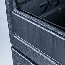 Commercial Zone 732101 Open-Top Indoor/Outdoor Square 42 Gallon Large Waste Trash Container Bin, Black