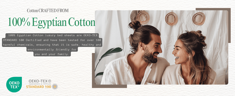 100% Certified Egyptian Cotton Sheets - 1200 Thread Count Egyptian Cotton Sheets Queen Size Bed Set Deep Pockets, 4PC Queen Sheet Set Luxury Bed Sheets Fits up to 18' Mattress (ND,Q)