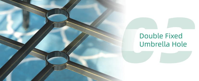 VIVIJASON 9-Piece High Patio Dining Set, Free-Rust Cast Aluminum Patio Bar Table and Chairs Set with 8 Swivel Bar Stools & 64" Bar Height Dining Table, Umbrella Hole for Backyard, Lawn, Garden