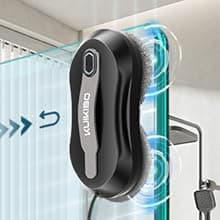 S6 Window Cleaner Robot with Leather Belt Dual Water Spray 3500Pa Houshold Window Cleaning Robot with AI Path Planning Low Noise Glass Cleaning Robot for Frame/Frameless Glass