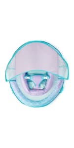 Swimways Infant Spring Float, Baby Pool Float with Canopy & UPF Protection, Swimming Pool Accessories for Kids 3-9 Months, Mermaid