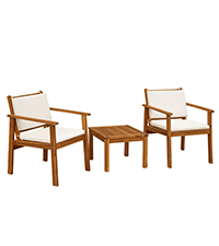 Flamaker 3 Pieces Patio Set Outdoor Wicker Furniture Sets Modern Rattan Chair Conversation Sets with Coffee Table for Yard and Bistro (Black)