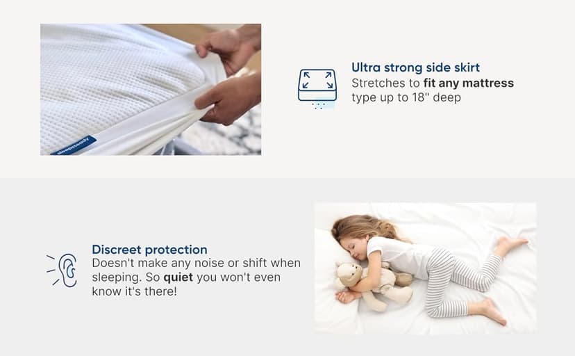 King Size Luxury Tencel Mattress Protector, 100% Waterproof, Ultra Soft, Naturally Cooling & Breathable, Deep Pocket Up to 18"