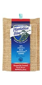 PREMIUM PLANTATION BLUE TRADITION CLASS EXPERIENCE 100% Jamaica Blue Mountain Coffee Medium Roasted and Ground (16oz)