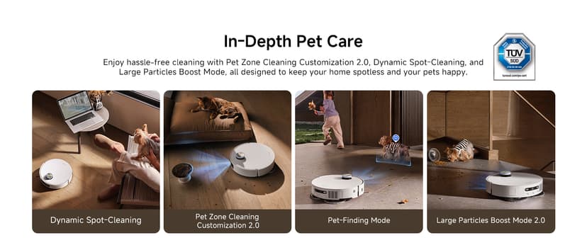 DREAME X50 Ultra Complete Robot Vacuum and Mop with Auto-Empty and Mop Self-Cleaning, 20,000Pa Suction, Obstacle Avoidance and 360° Navigation, Corner to Edge Deep Cleaning, Detangling Brush (White)