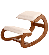 Predawn Ergonomic Kneeling Chair, Rocking Chair Stool, Knee Chair, Posture Chair for Home Office Meditation Wooden & Linen Cushion-Office Desk Chair for Back Neck Pain Relief & Improving (White Oak)