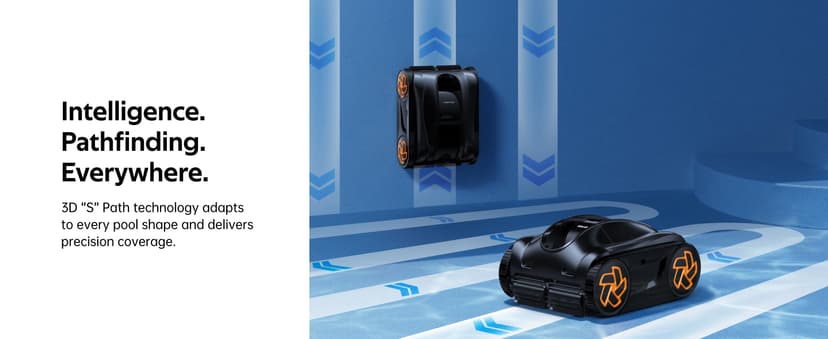 Pool Cleaner K20, 2H Runtime Cordless Robotic Pool Vacuum, Touch Screen, Smart Navigation, Cleans Floor, Walls, Waterline, Ideal for Above & In-Ground Pools, Self-Parking