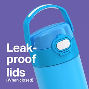 THERMOS FUNTAINER 16 Ounce Stainless Steel Vacuum Insulated Bottle with Wide Spout Lid, Navy