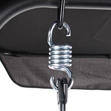 3-Seat Patio Swing Chair,Outdoor Porch Swing with Adjustable Canopy and Durable Steel Frame for Patio, Garden, Poolside (Black)