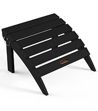 Ciokea Folding Adirondack Chair Wood Texture, Patio Adirondack Chair Weather Resistant, Plastic Fire Pit Chair with Cup Holder, Lawn Chair for Outdoor Porch Garden Backyard Deck (Teak)