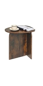 AWASEN Side Table, Small Wood End Table Living Room, Mini Bed Side Table Modern Accent Nightstand with Solid Wood for Bedroom Office Small Spaces, Rustic Brown