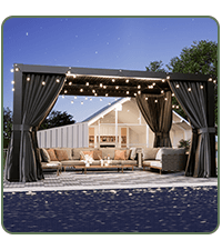 Aoxun Louvered Pergola 10' x 10' Outdoor Aluminum Pergola with Adjustable Top for Decks, Gardens and Backyards, Gray