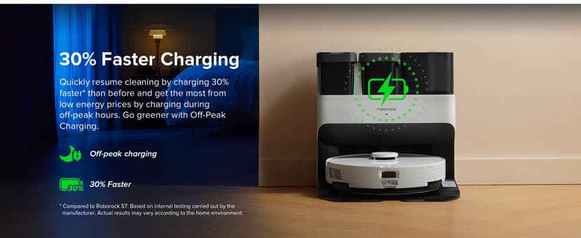 roborock S7 Max Ultra Robot Vacuum and Mop Combo, Auto Mop Drying and Washing, Self-Emptying and Refilling, 5500Pa Suction, Reactive Tech Obstacle Avoidance, White (RockDock Ultra Series)