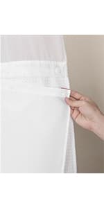 River Dream White Fabric Shower Curtain Set, Cotton Blend, Waffle Weave, with Snap in Replacement Liner,71 x 74 inches