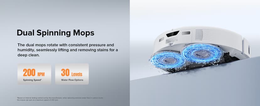 roborock Qrevo Edge Robot Vacuum and Mop, 18,500Pa Suction, Zero-Tangling, AdaptiLift Chassis, Al Obstacle Recognition, Hot Water Mop Washing & Dock Self Cleaning, Corner to Edge Deep Cleaning