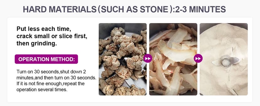 550g Grain Mill, 304 Stainless Steel Spice Grinder, 2000W High-speed Commercial Flour Mill, Superfine Flour Mill Grinder for Home, Grain Mill for Flour