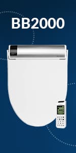 Bio Bidet BB1000 Electric Bidet Toilet Seat, Warm Water with Air Dryer, Heated Seat with Slow Close Lid, Remote Control, Elongated White