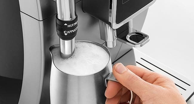 De'Longhi America Dinamica Fully Automatic Coffee and Espresso Machine with Premium Adjustable Frother, Stainless Steel, ECAM35025SB