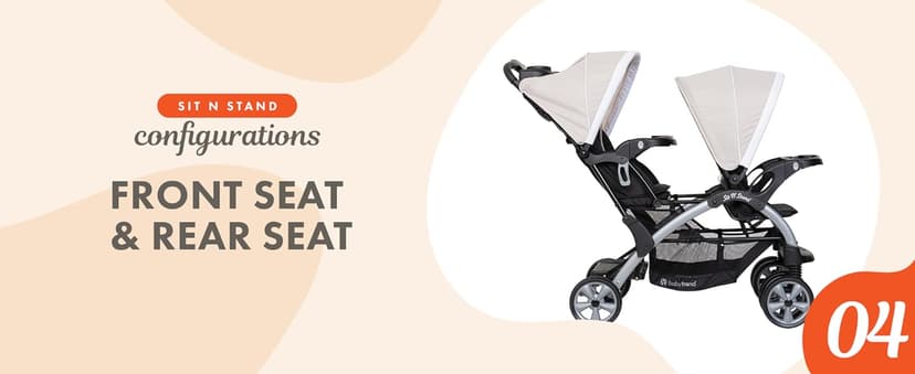 Baby Trend Infant and Toddler Double Stroller & Car Seat Combo, 2 Pc Set, Khaki - Portable and Lightweight Stroller Duo and Car Seat Travel System Tandem