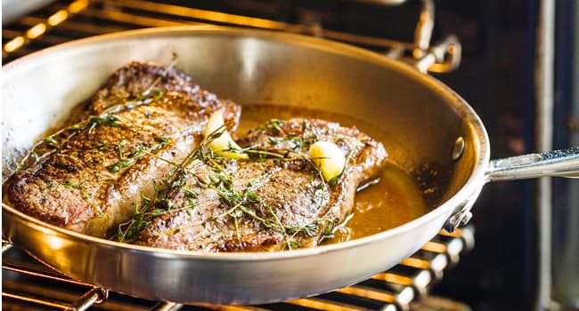 Misen 5-Ply Stainless Steel Cookware Set - Versatile, Dishwasher Safe - 9-Piece Set - 10" Skillet, 12" Skillet + Lid, 3 QT Saute Pan + Lid, 3 QT Saucier + Lid, 8 QT Stockpot + Lid