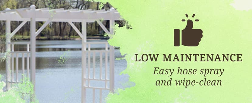 Dura-Trel Wellington Arbor, Vinyl Garden Archway for Outdoors, White, 72" x 85" - Backyard Decorative Arch for Pathways & Entrances w/ Trellis Sides for Climbing Plants, Vines & Flowers