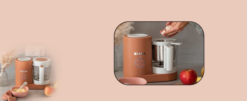 BEABA Babycook Neo Baby Food Maker | Non-Toxic Glass & Stainless Steel | Trusted by Celebrity Moms | Sustainable Baby Food Processor | Global Leader | 34 Servings in 20 Mins