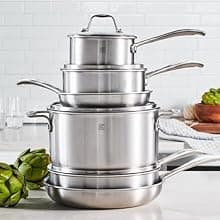 ZWILLING Twin Gourmet 9-Piece Steak Knives with Block, High Carbon Stainless Steel