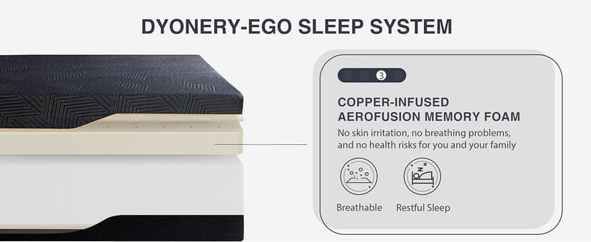 Firm King 14 Inch Memory Foam Mattress in a Box, Cooling Knit Fabric Cover, Copper Memory Foam, Made in The USA of US Foam, CertiPUR-US Certified, 76”x80”, Black