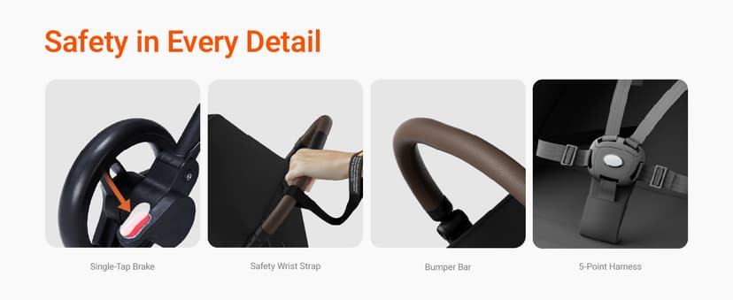 Lightweight Baby Travel Stroller with Carbor Fiber Frame, Compact & Airplane-Friendly, One-Handed Folding Design, 11.6 lbs, Perfect for Toddlers, Jet