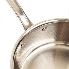 Viking 3-Ply Pots and Pans Set, 10 Piece Copper Kitchen Cookware with Glass Lids, Hammered Copper