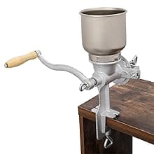 GOTOTOP Hand Crank Grain Mill Grain Grinder Machine Corn Nut Flour Mill Kitchen Tool Equipment for Wheat Nuts Food Seeds with Table Clamp 12.6 x 16.9inch