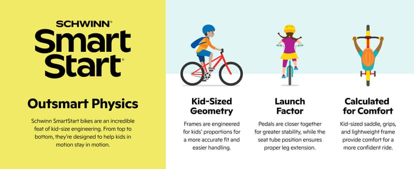 Schwinn Elm and Koen Bike or Balance Bike, 12-20 Inch Bike for Kids Ages 2-13, Black, Blue, Red, Teal, Pink or Purple, SmartStart Ergonomic Design, Adjustable Seat Grows with Child, Training Bicycle