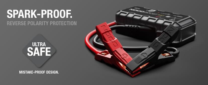NOCO Boost GB70: 2000A UltraSafe Jump Starter – 12V Lithium Battery Booster Pack, Portable Jump Box, Power Bank & Jumper Cables - for 8.0L Gas and 6.0L Diesel Engines