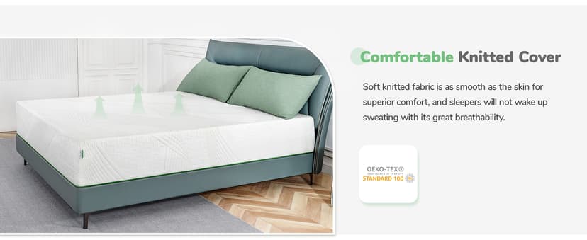 Novilla King Mattress in a Box, Memory Foam Mattress King Size 10 Inch, Medium Firm Mattress for Back Pain Relief and Support, Gel Infused, Ataraxia