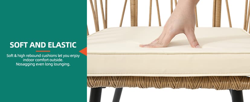 YITAHOME 5 Pieces Outdoor Patio Dining Table Chair Set,Wicker Patio Dining Set,Outdoor Rattan Dining Table Set for Patio, Backyard, Balcony, Garden (with Umbrella Hole)