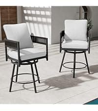 Grand patio 5-Piece Outdoor Furniture Set, 5 Seats Wicker Sofa Conversation Set with 3-Seat Couch, Thick Cushions and Coffee Table, for Backyard, Balcony, Garden (Beige)